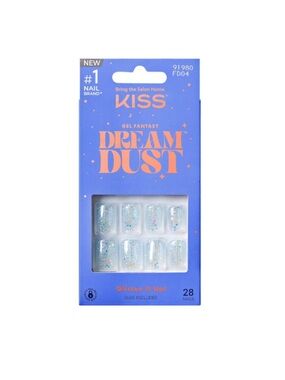 KISS Dream Dust Gel Fantasy Press-On Nails - Iridescent Glitter Short Length